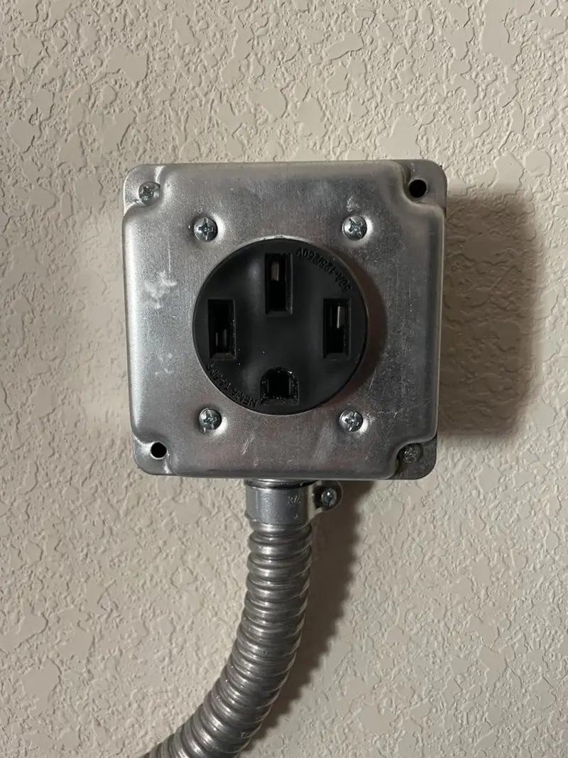 NEMA 14-50 outlet installed for Smart Home Electrical in Midlothian